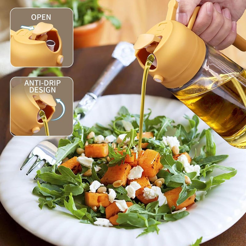 SweeHo Oil Sprayer for Cooking, 2 In 1 Oil Dispenser and Oil Sprayer (Orange) - Image 3