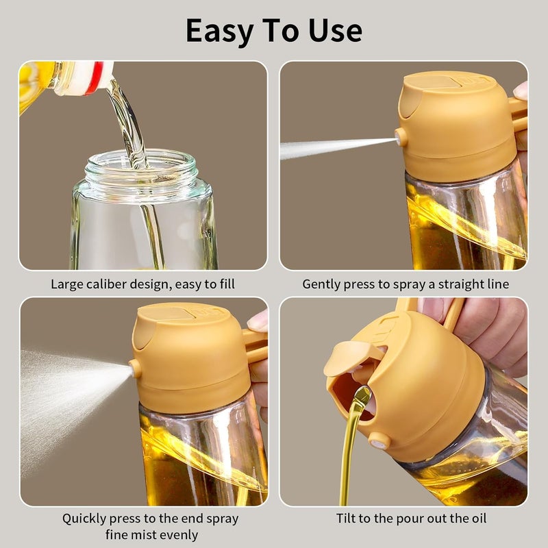SweeHo Oil Sprayer for Cooking, 2 In 1 Oil Dispenser and Oil Sprayer (Orange) - Image 5