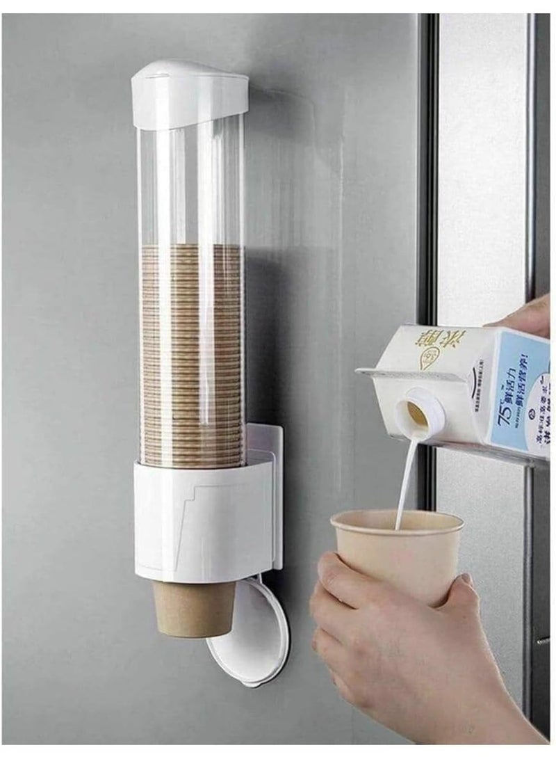 Wall Mounted Plastic Cup Dispenser for Water Cooler Cups Easy Refill Quick Dispensing Space Saving Design for Home Office and Commercial Use - Image 2