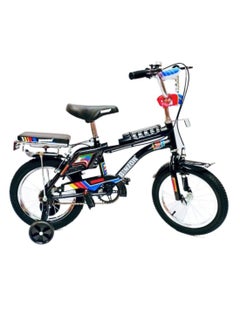 BENZOR 14 inch Rambo Bicycle with Double Seat Adjustable Air Tire and Supported Wheels 6 to 8 years old 