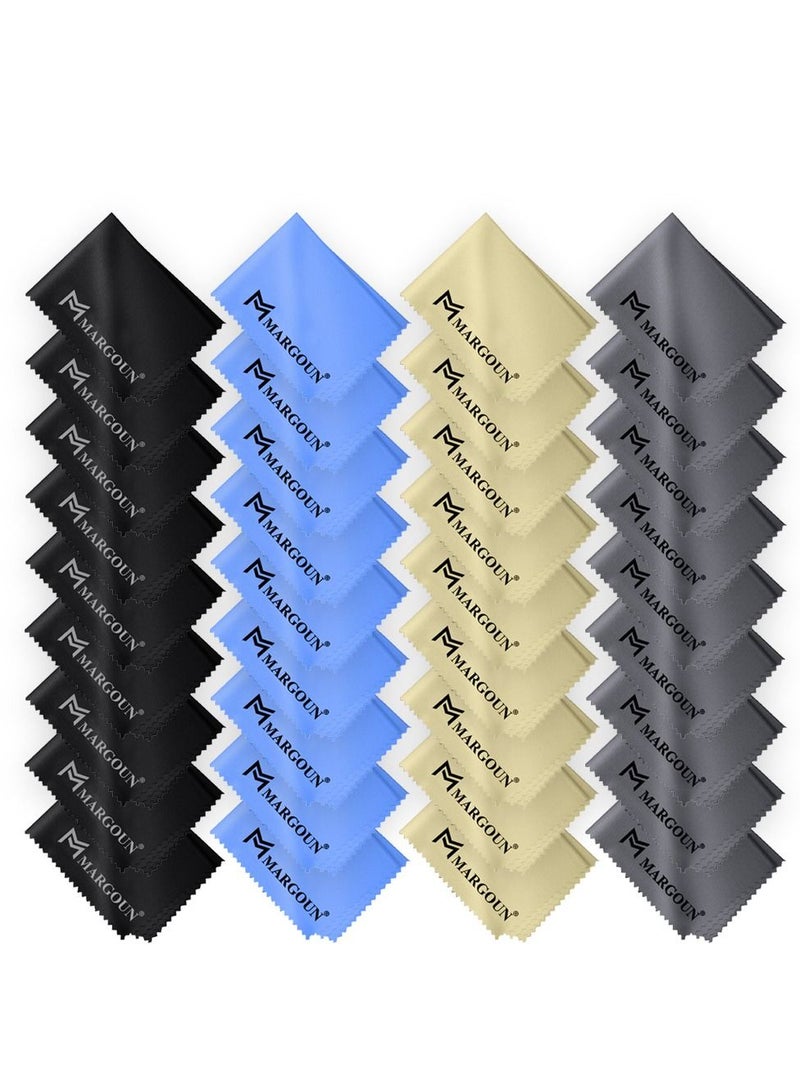 MARGOUN 36 Pack Of Microfiber Cleaning Cloth Premium Cloth for Glasses Lens Screens & More Multicolour 17.80cm X 15.30cm - Image 2
