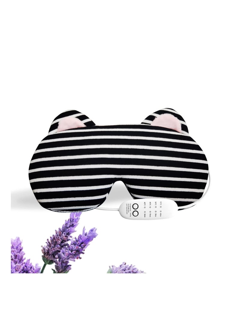 USB Heated Eye Mask for Dry Eyes Relief, Adjustable Heat & Timer, Warm Compress for Sleep, Soothing Eye Pad for Stye & Blepharitis, Perfect Sleep Aid - Image 1