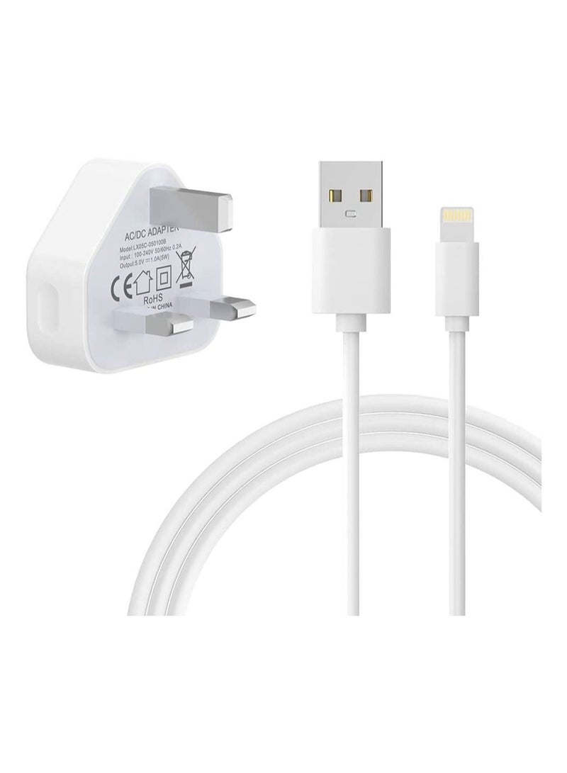 Iphone Charger Plug and 1.5M Cable Compatible for IPhone 8, 8 Plus, 5S, 6, 6S, 6 Plus, 6S Plus, 7, 7 Plus, XS, X, XS Max, Iphone 11,12, IPod - Image 1
