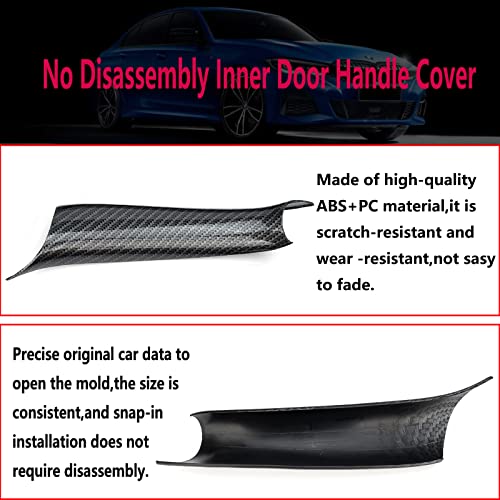 GEATaaT Door Pull Handle Covers Compatible with BMW X5 Series F15/F85 2014-2018, BMW X6 Series F16/F86 2015-2018(3PCS)(Carbon Fiber) - Image 3