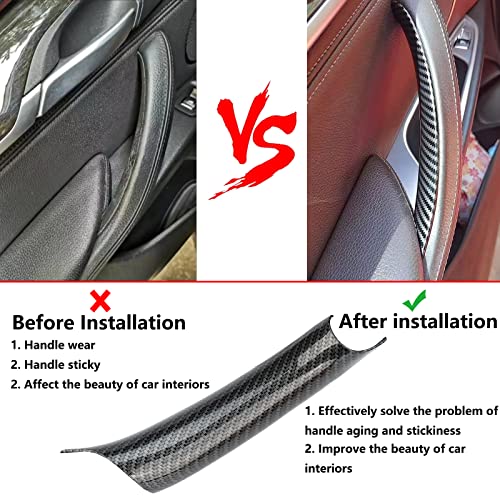 GEATaaT Door Pull Handle Covers Compatible with BMW X5 Series F15/F85 2014-2018, BMW X6 Series F16/F86 2015-2018(3PCS)(Carbon Fiber) - Image 2