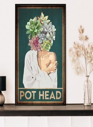 (Assembly frame) Vintage Ad Poster Print - Garden Flower Pot Head Poster - Succulents - Home Decor - Gift Idea - Wall Art Poster Print - Sizes A2/A3/A4 - pzsku/Z9231D663BE2445A986DEZ/45/_/1720695304/052dde6e-1583-43e7-aba7-33e38bb2fddd