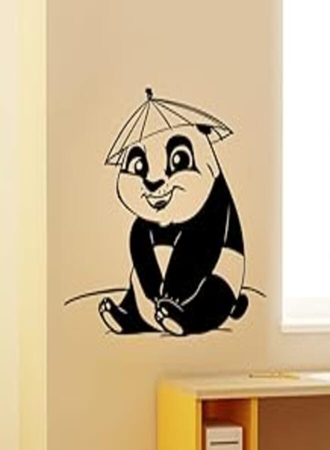 Decorative wall sticker - Panda baby with hat (60X60cm) 