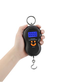 LAWAZIM Black Electronic Scale | Scale, Portable 200 Kg / 400 Lb Heavy Duty Digital Scales Lcd Display With Backlight For Home Farm Market Fishing Hunting  - Image 2