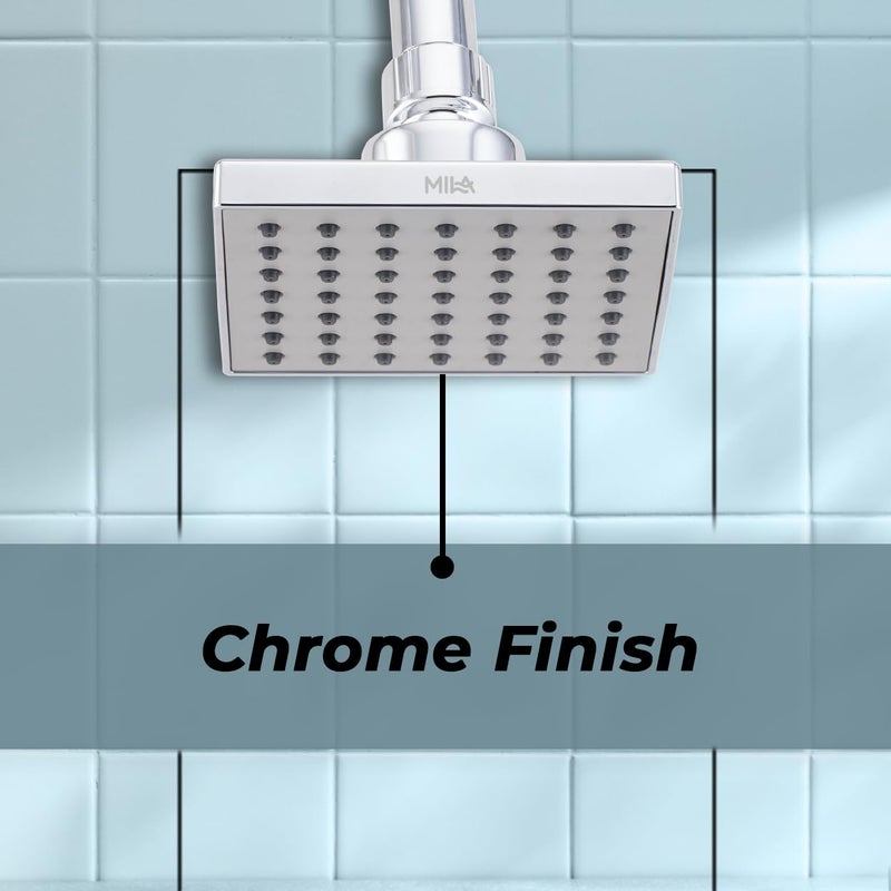 Mila India MILA Drizzle Shower Head MSXX0005CM Shower Head surface Single Function Chrome Rain Shower Head Single flow 102 102mm - Image 4