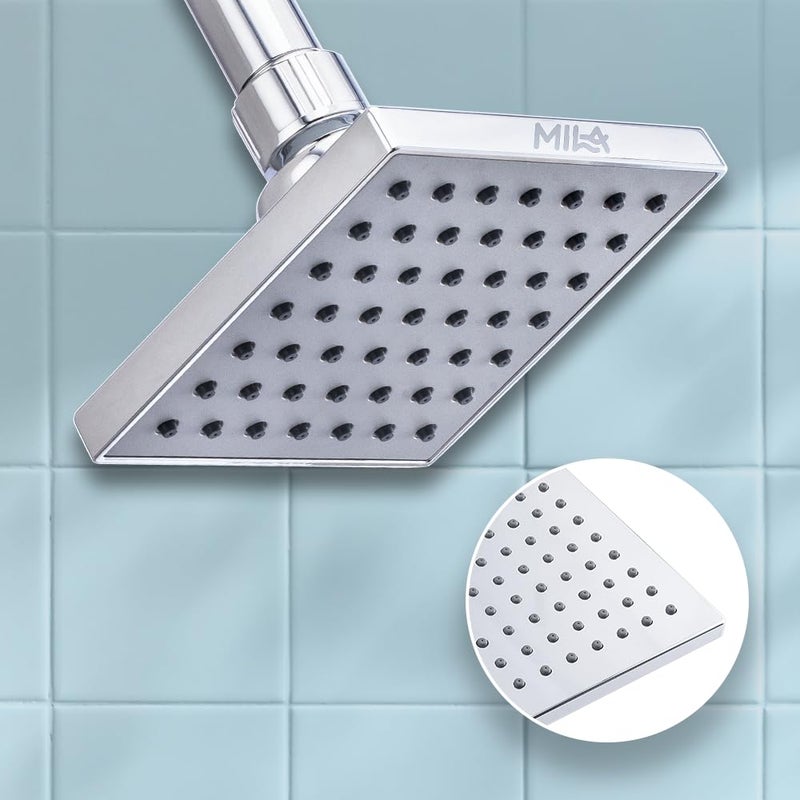 Mila India MILA Drizzle Shower Head MSXX0005CM Shower Head surface Single Function Chrome Rain Shower Head Single flow 102 102mm - Image 1