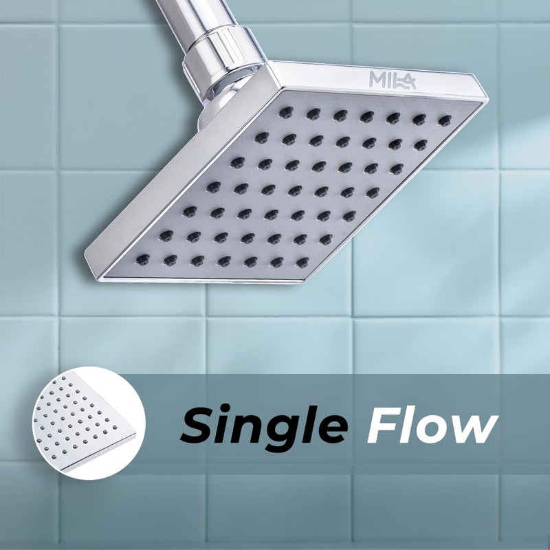 Mila India MILA Drizzle Shower Head MSXX0005CM Shower Head surface Single Function Chrome Rain Shower Head Single flow 102 102mm - Image 3