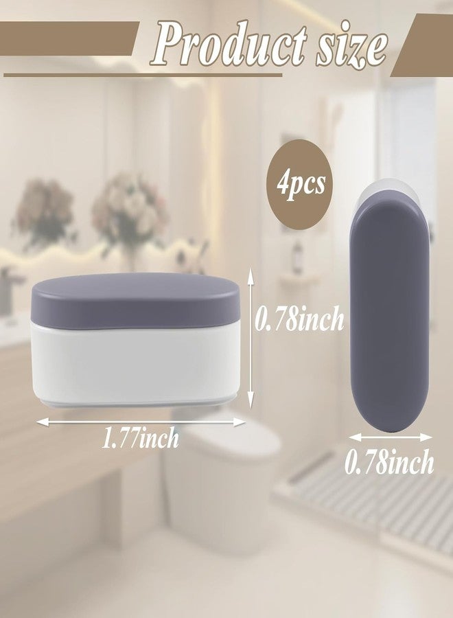 LiZEROGDAX 4Pcs Grey Universal Toilet Seat Bumpers, Soft Close, ABS Plastic, Classic Style for bathroom - Image 2