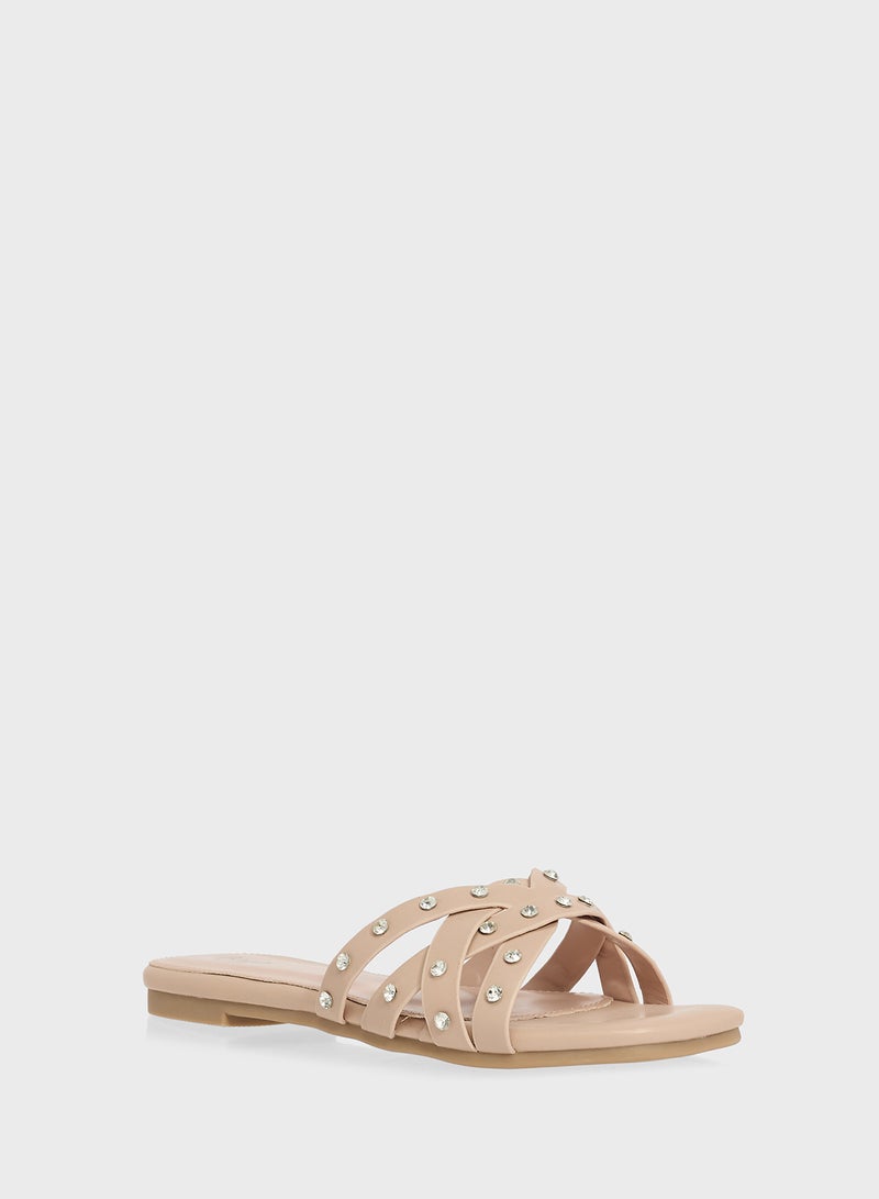 Ginger Studded Flat Sandal - Image 2