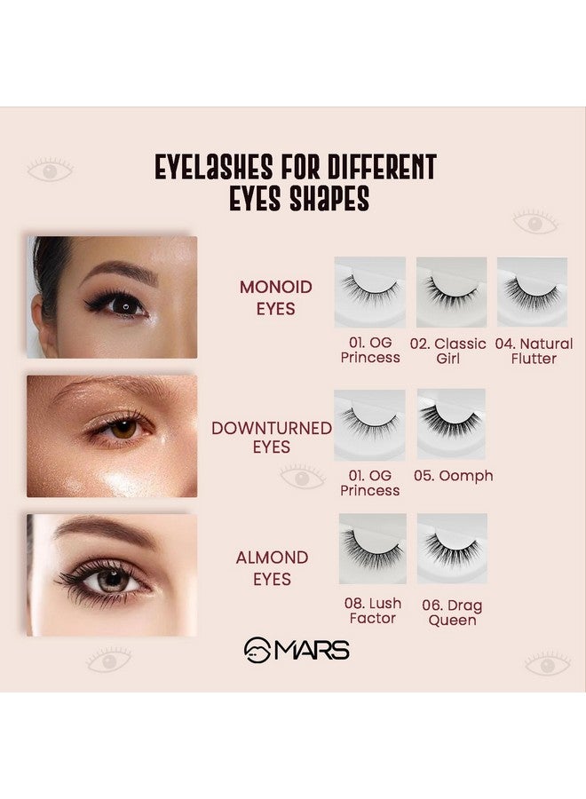 مارس رموش MARS Fabulash للنساء | رموش صناعية خفيفة الوزن | شعر صناعي وخفيف الوزن | سهلة التركيب على أي شكل عين (09-Just Enough Drama) - Image 5