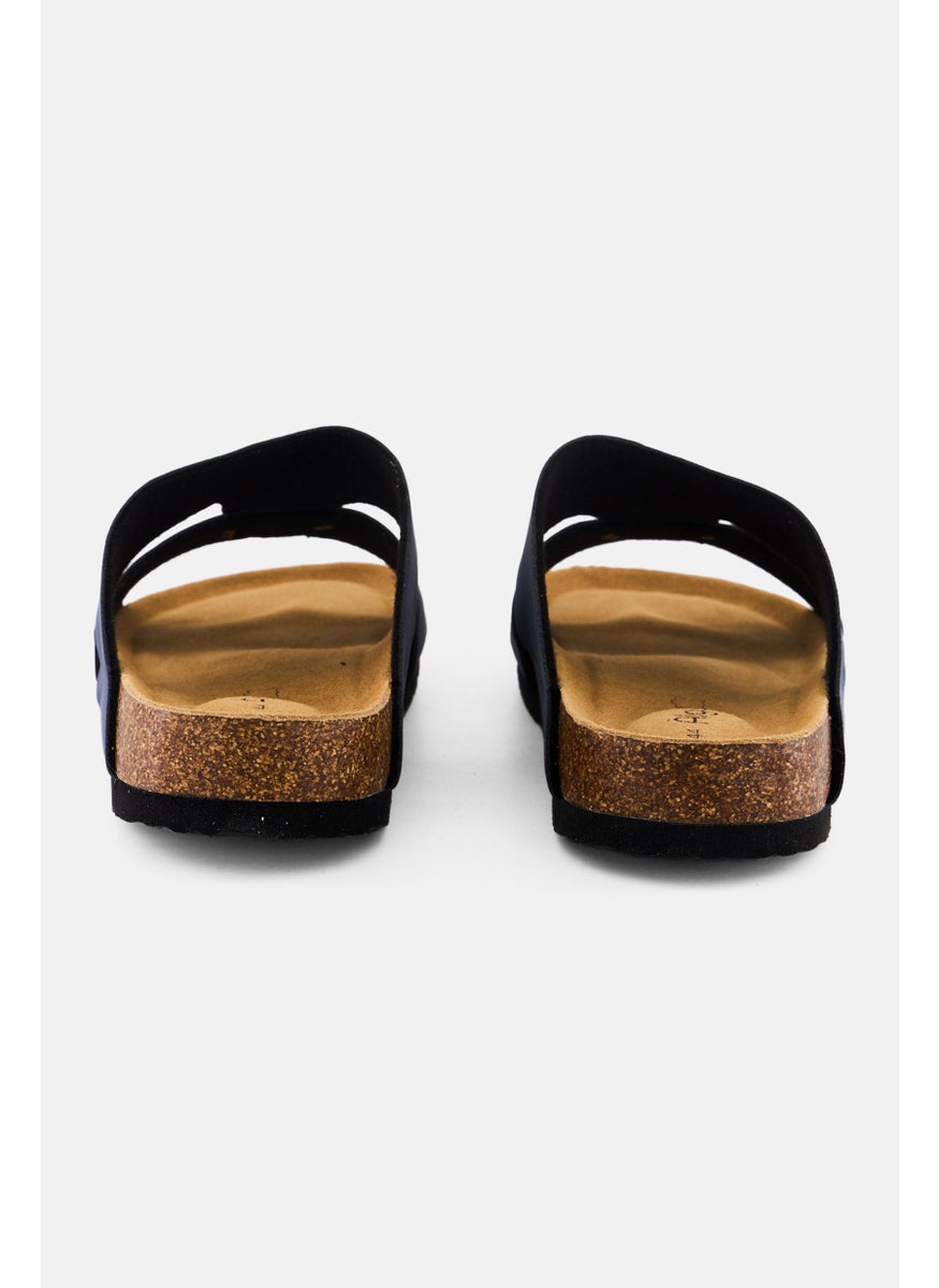 Algspar Men Slip On Cork Sandals, Navy Blue  - Image 2