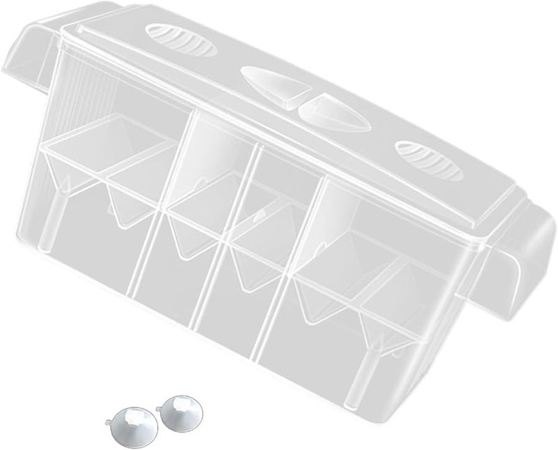 ثلاث غرف نوم حوض تربية معلق حوض أسماك صندوق عزل حاضنة صندوق تفريخ واضح صندوق تفريخ جدار قابل للفصل - Image 4