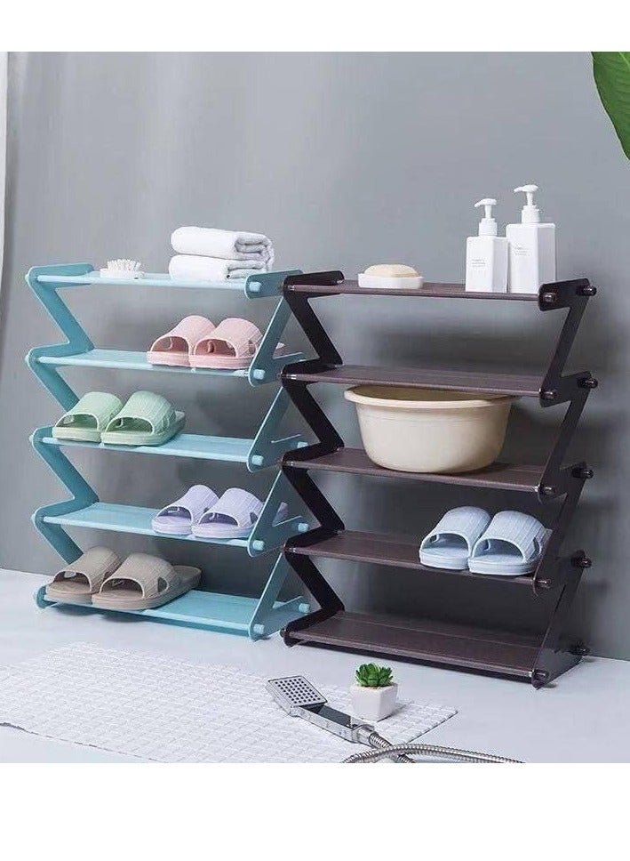 Generic Plastic Metal Shoe Organizer Zigzag 5 Levels  - Image 2