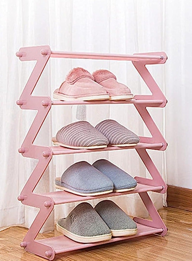 Generic Plastic Metal Shoe Organizer Zigzag 5 Levels  - Image 3