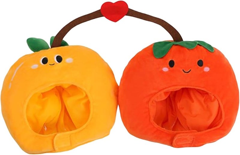 Orange Cartoon Fruit Headband Hat Halloween Costume Prop Funny Lightweight - Image 1