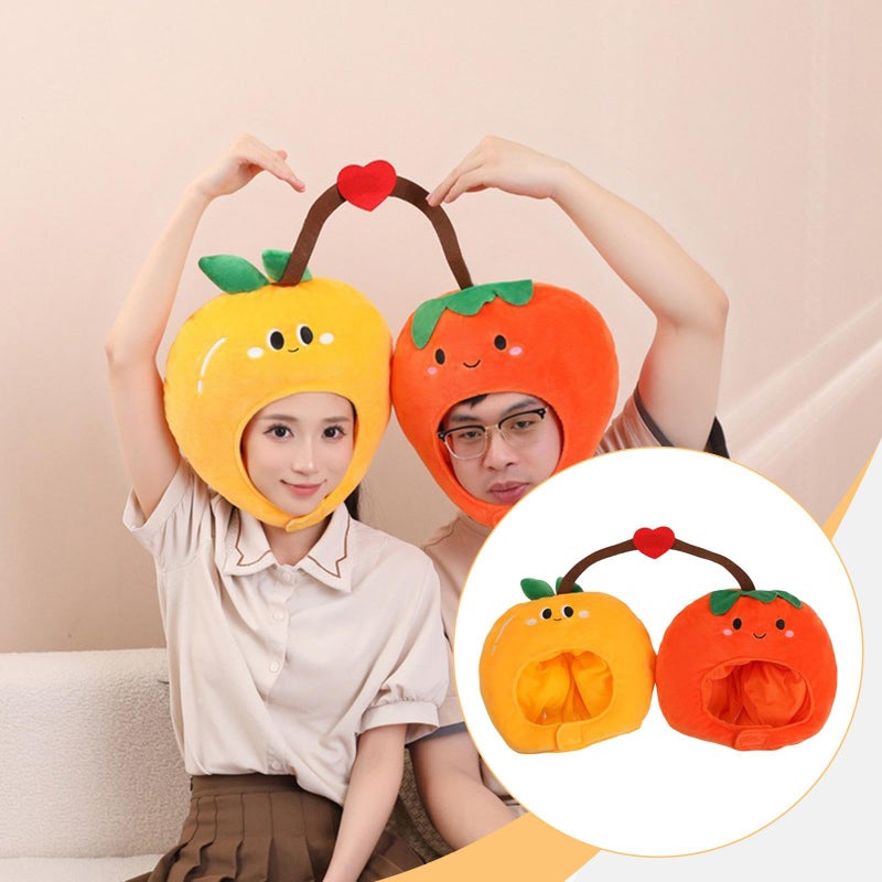 Orange Cartoon Fruit Headband Hat Halloween Costume Prop Funny Lightweight - Image 4
