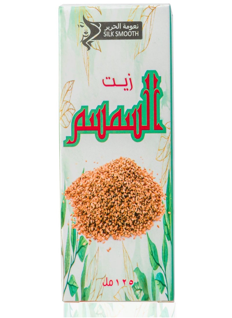 نعومة الحرير - زيت السمسم الفاخر للبشرة والشعر - إكسير طبيعي غني بالعناصر الغذائية لجمال مشرق وخصل صحية، معصور بطريقة الضغط البارد للحفاظ على النقاء - Image 1