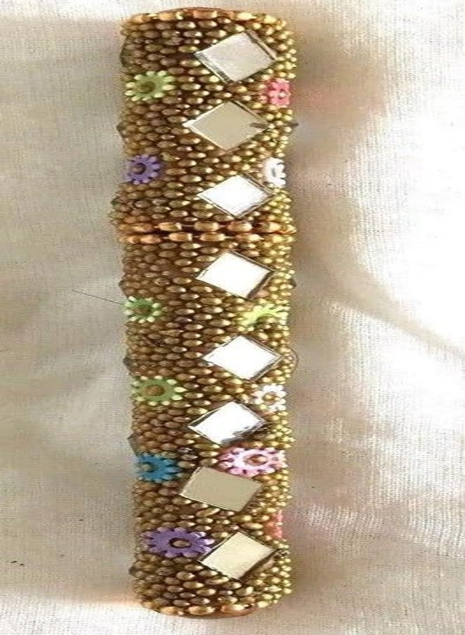 MDS CREATION قلم MDS CREATION المصنوع يدوياً على الطراز الراجستاني، يمكن استخدام هذا القلم كهدية ليوم المعلم، أو للاستخدام المكتبي، أو كمنظم للمكتب (أصفر). - Image 3