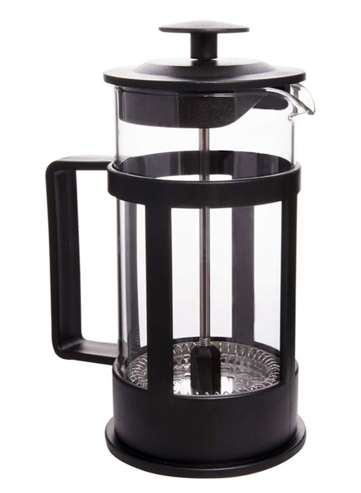 DubaiGallery وعاء صنع القهوة/الشاي بريس فرنسي سعة 800 مل، غلاية مقاومة للحرارة من الفولاذ المقاوم للصدأ والزجاج مع مكبس قهوة - Image 1