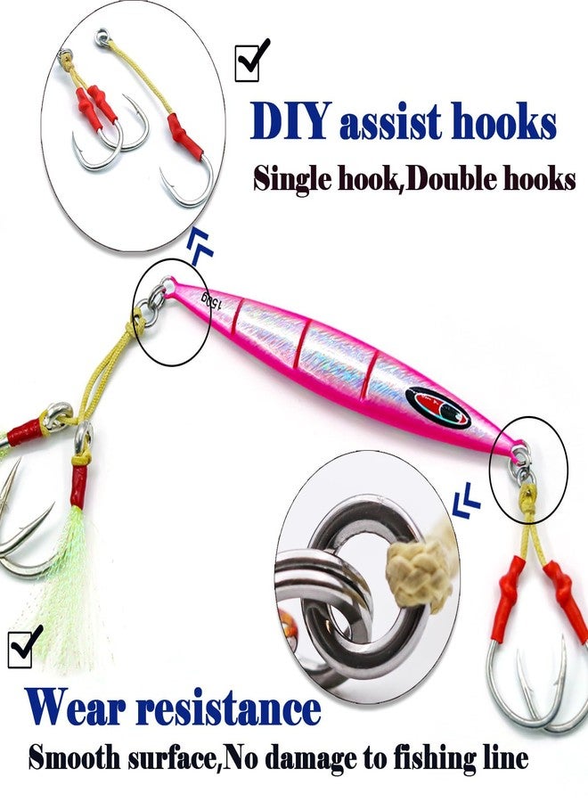 FishTrip Solid Rings Fishing 50Pcs - Stainless Steel Ring for Assist Hooks Jigs Butterfly Rigs Saltwater Freshwater (Size 3_ 300lbs) - Image 3