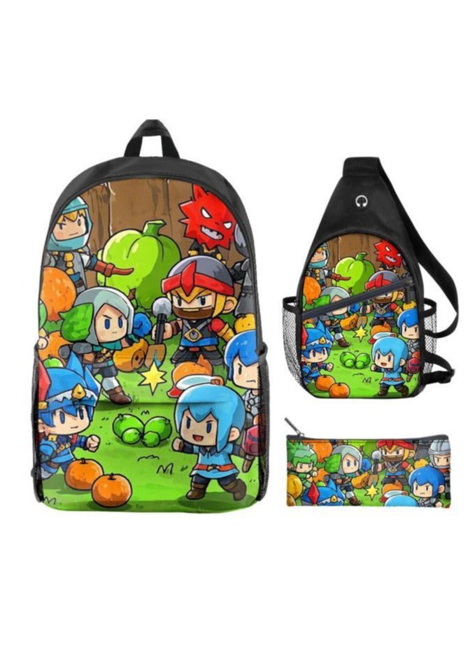 Universal cartoon new three-piece schoolbag - 454  - Image 1