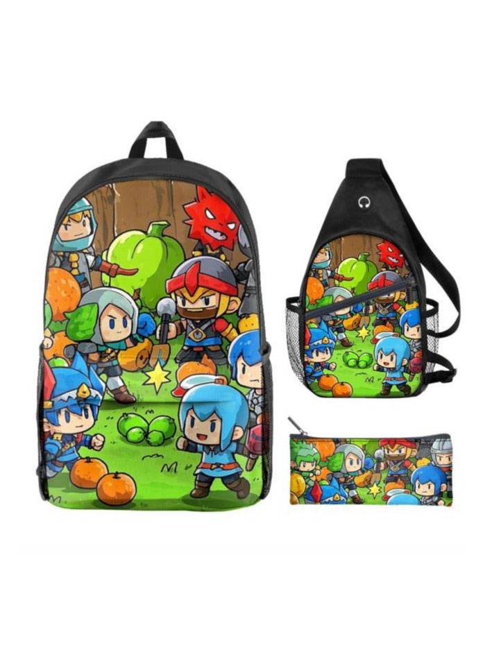 Universal cartoon new three-piece schoolbag - 454  - Image 2