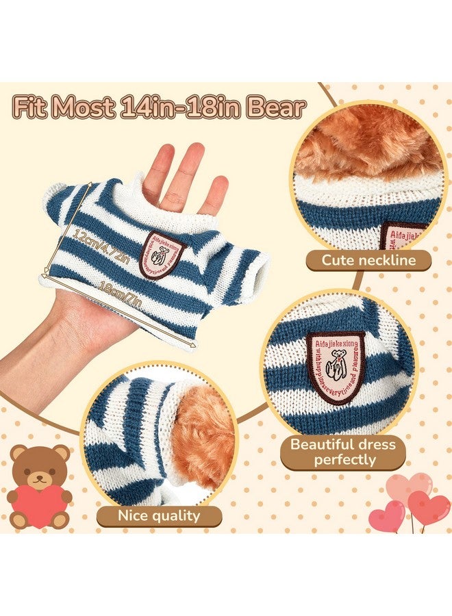 Sratte Sratte 8 Pcs Doll Clothes Bear Clothes Cute Stuffed Animal Doll Accessories Plush Toy Clothes Bear Sweater Outfit Fit Most 14-18 Inch Bears Animal Plush Dolls Stuffed Toys  - Image 2