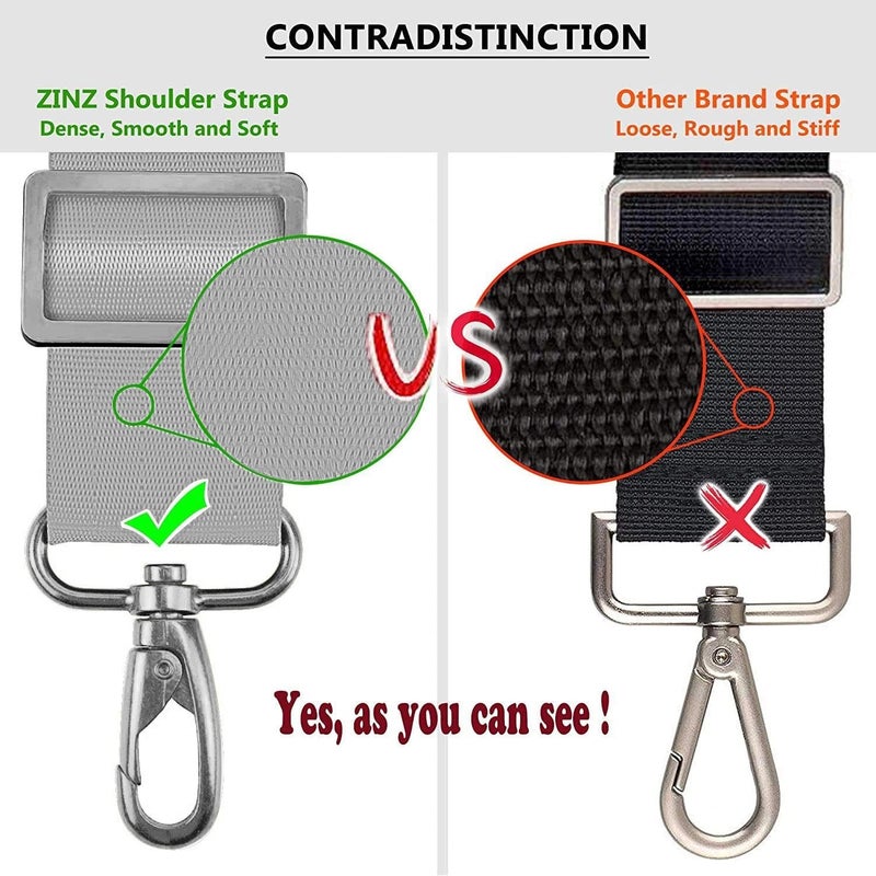 ZINZ Shoulder Strap, 79" Padded Adjustable Shoulder Bag Straps Replacement for Bags with D-Ring - Image 2
