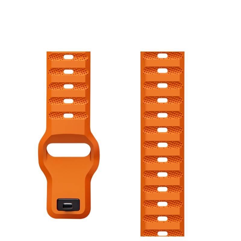 سوار ساعة ذكية باللون Starlight قابل للتعديل سوار رياضي من السيليكون متوافق مع Apple Watch 42/44/45/49mm بملاءمة قابلة للتعديل وحزام بديل - Image 4