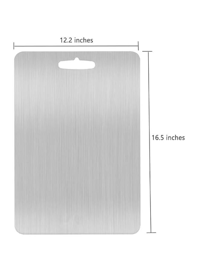 هوكور لوح تقطيع متين من الستانلس ستيل للمطبخ من تراسل (مقاس كبير جدا (XL) - 40.9 سم (طول) × 32 سم (عرض)) - Image 2