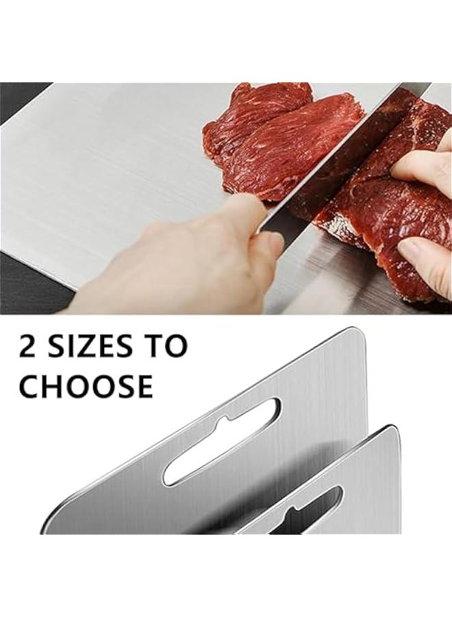 هوكور لوح تقطيع متين من الستانلس ستيل للمطبخ من تراسل (مقاس كبير جدا (XL) - 40.9 سم (طول) × 32 سم (عرض)) - Image 4