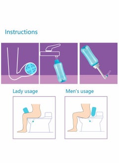 KASTWAVE Portable Bidet Peri Bottle for Postpartum Perineal Care 500ml for Mom and Baby Clean,with 2 Rinse Tubes for Baby Female Menstruation Cleaning Lochia Hemorrhoids  - Image 4