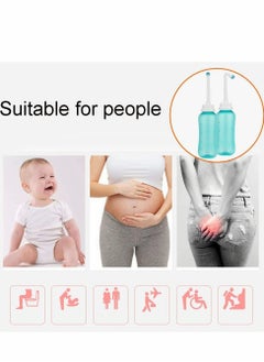 KASTWAVE Portable Bidet Peri Bottle for Postpartum Perineal Care 500ml for Mom and Baby Clean,with 2 Rinse Tubes for Baby Female Menstruation Cleaning Lochia Hemorrhoids  - Image 2