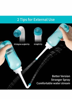 KASTWAVE Portable Bidet Peri Bottle for Postpartum Perineal Care 500ml for Mom and Baby Clean,with 2 Rinse Tubes for Baby Female Menstruation Cleaning Lochia Hemorrhoids  - Image 5