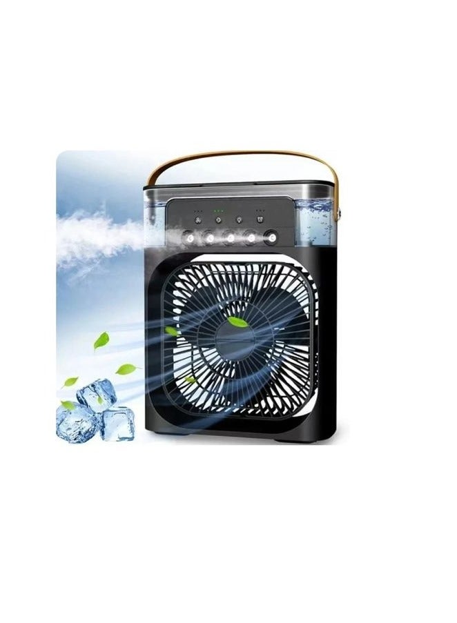 Evaporative Air Cooler Fan with 7 Color LED Light, 3 Speed ​​Timer for Office, Home, Dorm, Travel (Black) - Image 2