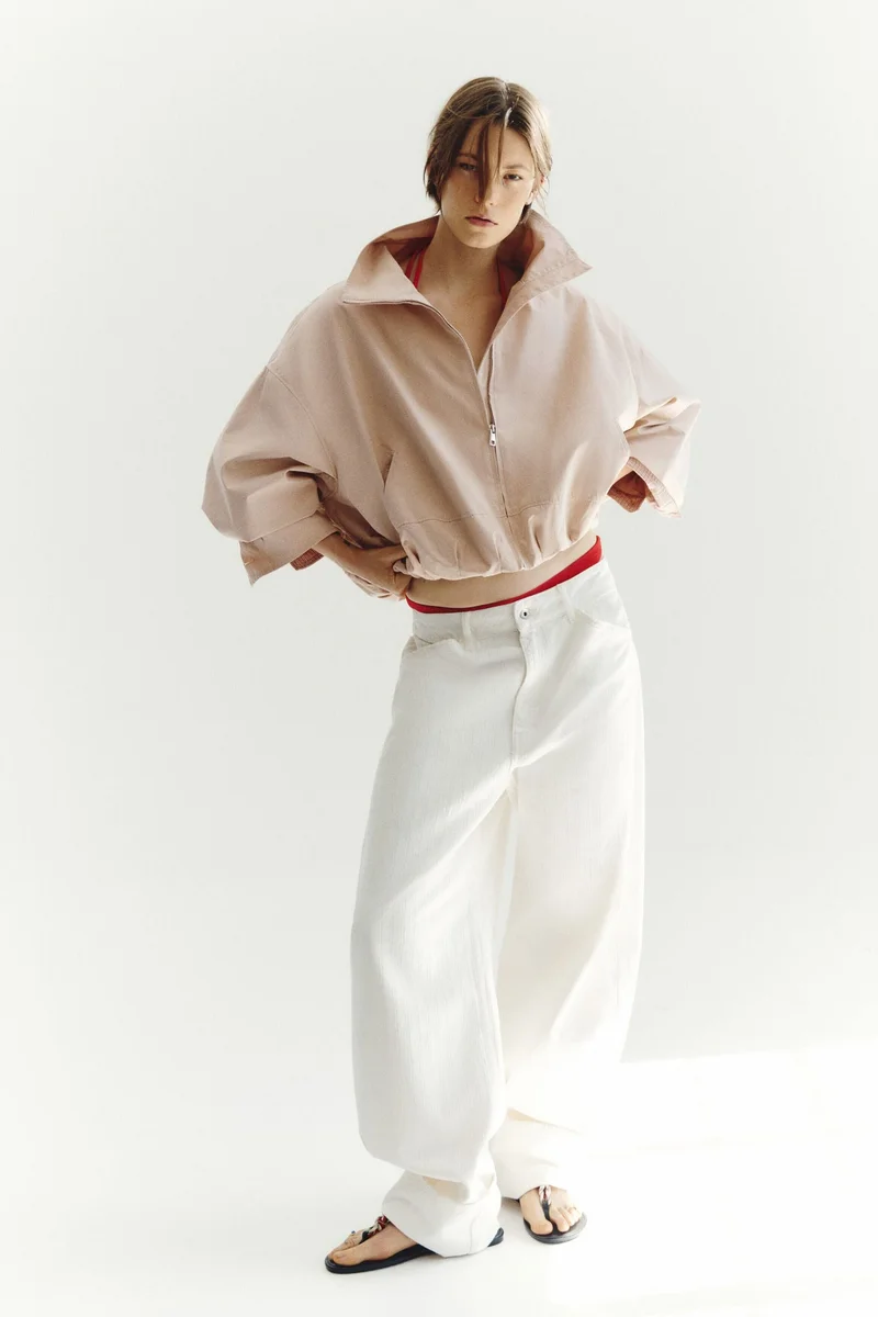 H&M Oversized bubble-hem jacket