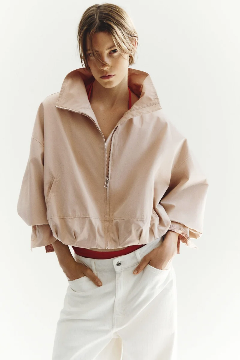 H&M Oversized bubble-hem jacket