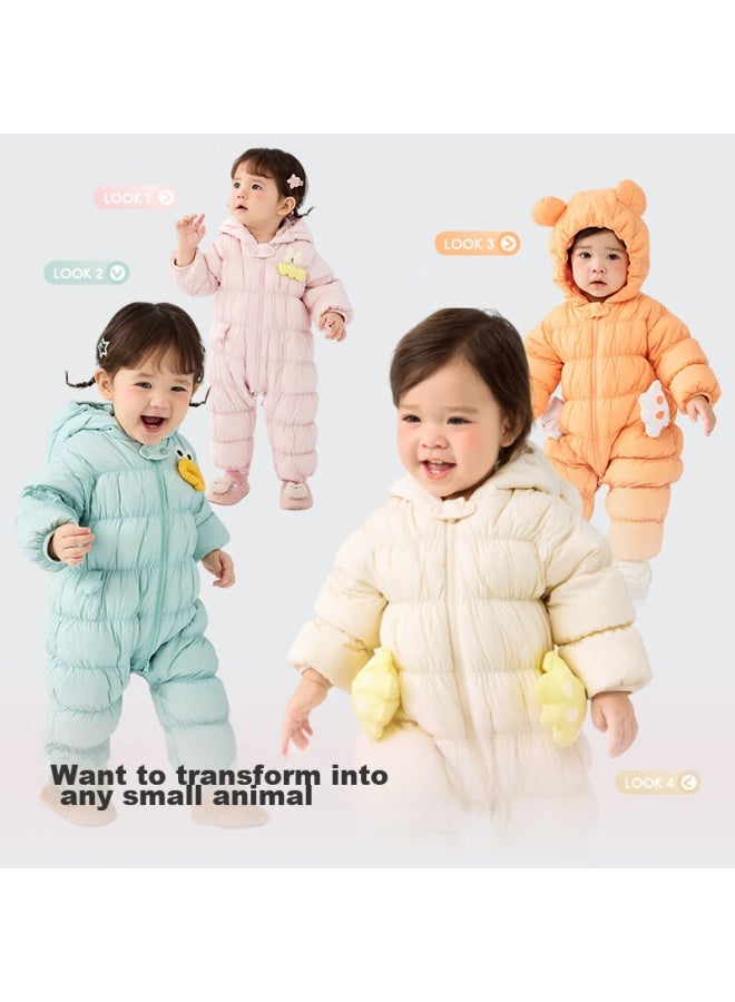 Balabala Children's Lightweight Down Jacket, Baby Outdoor Onesie, Winter Outfit, Infant Romper, Kids' Clothing, Boys And Girls Cute Style - Image 1