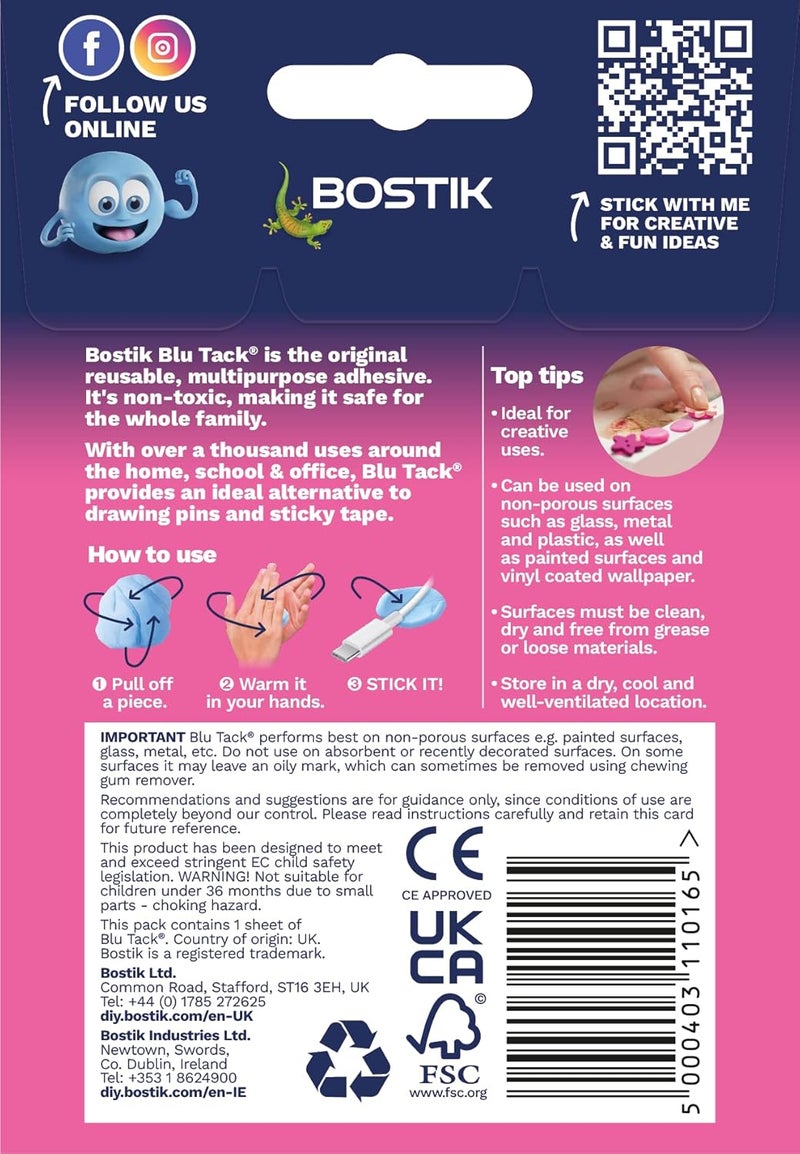 بوستيك معجون لاصق قابل لإعادة الاستخدام - بلو تاك بينك - Image 2