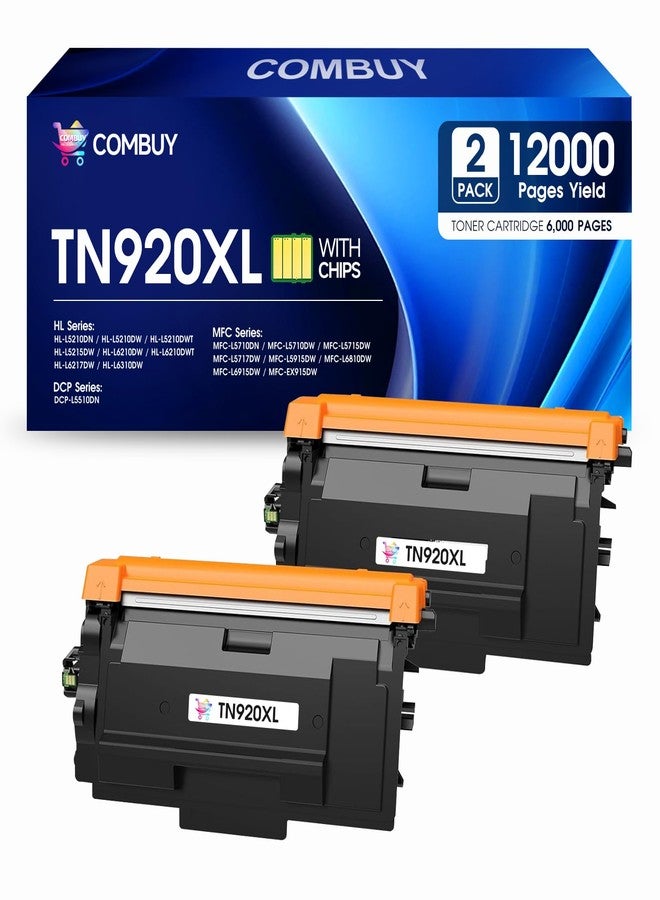 Combuy TN920XL High Yield Toner Replacement for Brotner TN920XL TN920 TN920UXXL TN920XXL for HL-L5210DN HL-L5210DW HL-L5210DWT HL-L5215DW HL-L6210DW HL-L6210DWT HL-L6310DW MFC-L6810DW MFC-L6810DW （2Black） - Image 1