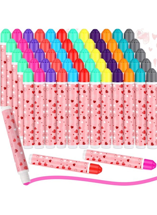 Eersida 60 Pack Valentines Bingo Daubers Bulk 0.4 oz Mixed Colors Dot Markers Bingo Supplies in 12 Colors Dot Paint Art Markers Paint Craft for Party Favor - Image 1