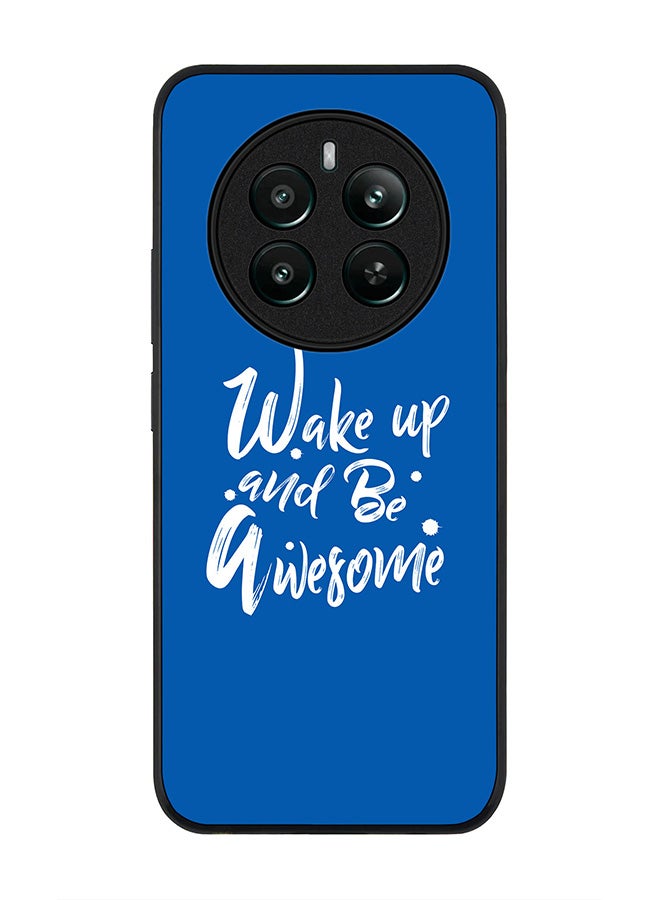 Stylizedd Rugged Black edge case for Realme 12 Plus 5G / Realme 12 4G, Slim fit Soft Case Flexible Anti Drop TPU Gel Thin Cover - Wake up and be awesome - Image 1