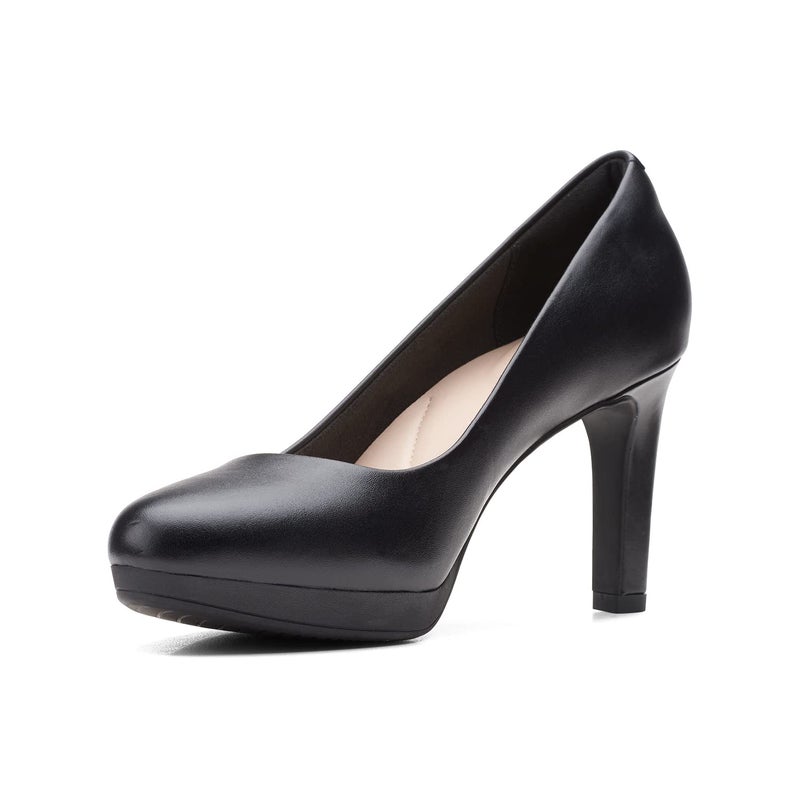 Clarks womens Ambyr Joy Pump, Black Leather, 7 US - Image 5