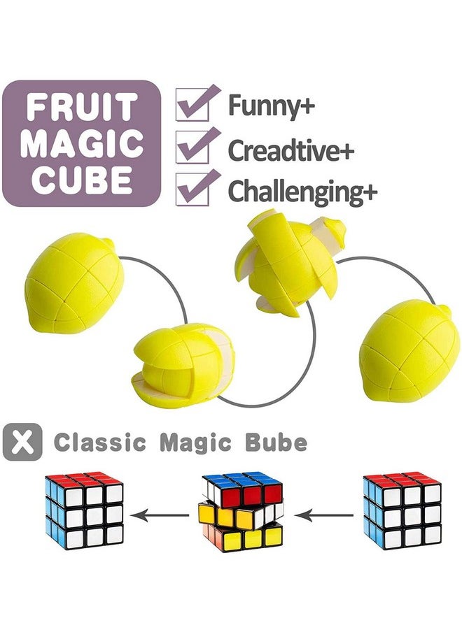 Toyshine Toyshine Lemon Shaped Magic Speed Cube 3x3 Stress Relief Toys for Adults & Children, Cube Educational Creative Puzzle Toys Gifts for Kids Boys Girls Age 3 +  - Image 2
