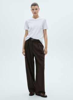 MANGO V-Neck Cotton T-Shirt  - Image 3