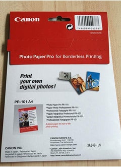 Pack Of 4 Canon Photo Paper Pro PR-101 - Super High Gloss 13 x 18 cm - pzsku/Z92332008670684826DE9Z/45/_/1726318475/18369d3d-8ed0-4a2b-ae4d-bf185e90535a